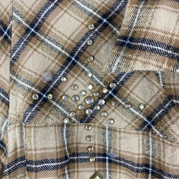 Guess | Jeans Flannel Plaid Western Snap Down Dress Tunic. Size Large - Picture 4 of 11